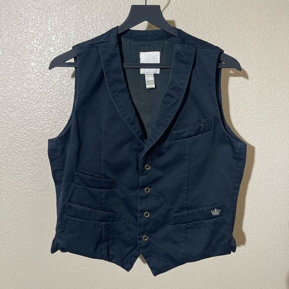Diesel Navy  Button-Up Vest - Picture 1 of 7